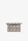 Jacquemus Small Rond Carré Python Print Leather Clutch