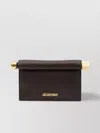 Jacquemus Rectangular Leather Clutch And Chain Strap
