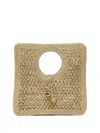 Jacquemus Small The Spiaggia Circular-handle Crochet Tote Bag In Neutral