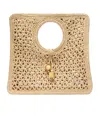 Jacquemus Small The Spiaggia Circular-handle Crochet Tote Bag In Brown