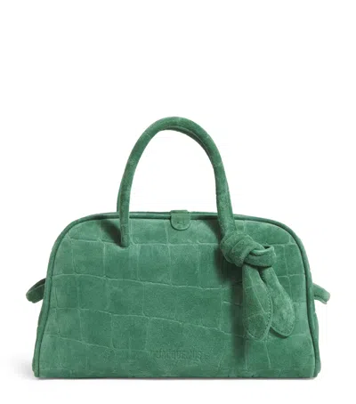 Jacquemus Small Suede Turismo Top-handle Bag In Green