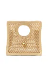 Jacquemus Small The Spiaggia Circular-handle Crochet Tote Bag In Neutral