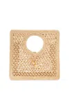 Jacquemus The Small Square Beach Raffia Handbag In Neutrals