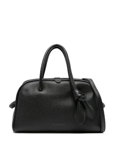 Jacquemus Small The Turismo Leather Tote Bag In Black