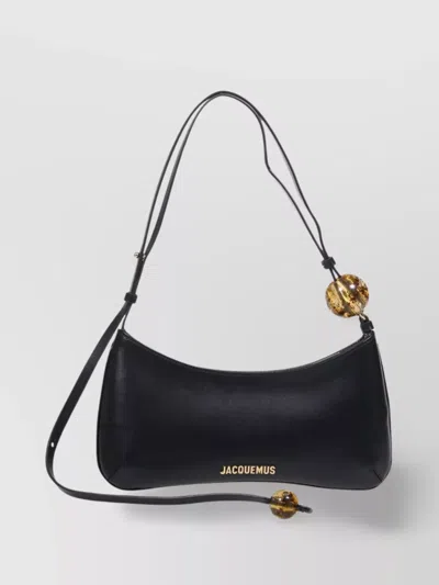 JACQUEMUS SMOOTH BEADED SHOULDER BAG