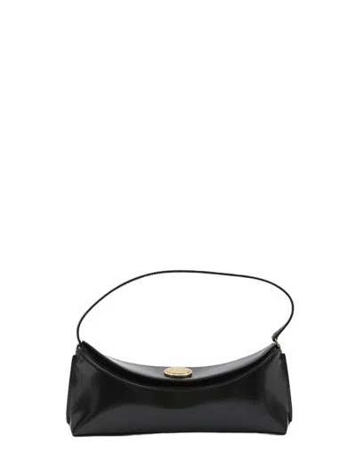 Jacquemus Smooth Calf Leather Shoulder Bag In Black