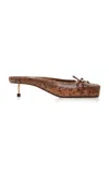 Jacquemus Le Ballet 35 Python Print Leather Square Mules In Animal