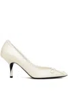 Jacquemus Tourni 80 Python-embossed Leather Pumps In Neutral