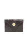 Jacquemus Snakeskin Effect Card Holder In Brown