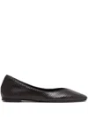 Jacquemus Oval Ballerina Shoes Textured Design In Brown