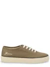 Jacquemus Cotton Low-top Sneakers With Embroidered Logo In Brown
