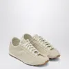 Jacquemus Sneaker Tennis In Ivory Crocodile Effect Suede In Neutral