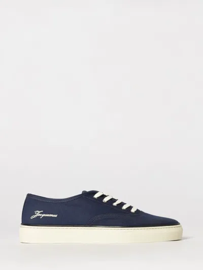 Jacquemus Les Fefe Cotton Canvas Sneakers In Blue