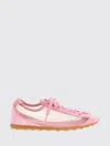 Jacquemus Les Tennis Suede And Leather Trimmed Mesh Sneakers In Pink