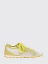 Jacquemus Low Top Sneakers Suede Mesh Rubber Sole In Yellow