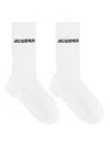 Jacquemus Socks With Embroidered Logo In White
