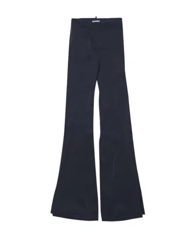 Jacquemus Soffio Mid-rise Flared Pants In Black