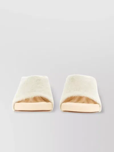 Jacquemus Soft Fur Texture Heel Sandals