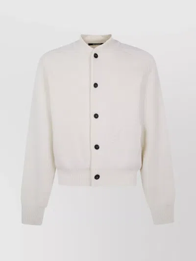 Jacquemus Soft Knit Cardigan Embroidered Detail In Gray