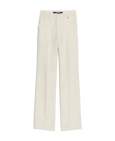 Jacquemus Le Pantalon Marino Woven Wide-leg Pants In Beige