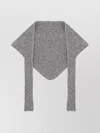 Jacquemus Soft Textured Rectangular Scarf With Ribbed Edges In Gray