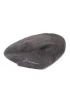 Jacquemus Soft Wool Beanie With Structured Brim In Gray