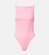 Jacquemus The Sole Open-back One-piece Swimsuit In Pink