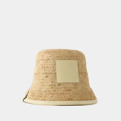 JACQUEMUS SOLI BUCKET HAT - JACQUEMUS - RAFFIA - IVOIRE