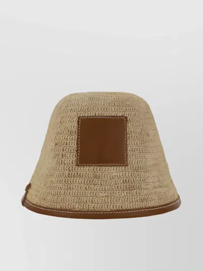 Jacquemus Soli Bucket Hat Leather Trim