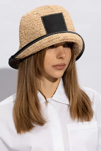 Jacquemus ‘soli' Woven Bucket Hat In Beige