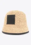 Jacquemus Soli Woven Bucket Hat In Beige