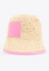 Jacquemus Soli Woven Bucket Hat In Natural