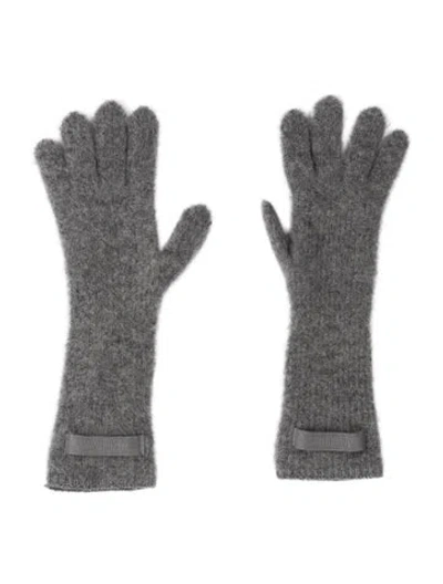 Pre-owned Jacquemus Solid Alpac Winter Gloves W/tags In Grey
