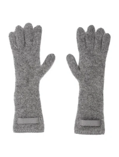 Pre-owned Jacquemus Solid Alpaca Winter Gloves W/tags In Grey