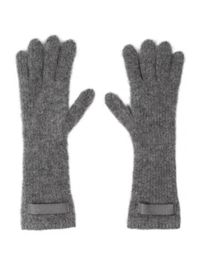 Pre-owned Jacquemus Solid Alpaca Winter Gloves W/tags In Grey