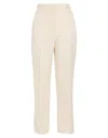 Jacquemus Solid Color Canvas Straight-leg Pants In Neutral