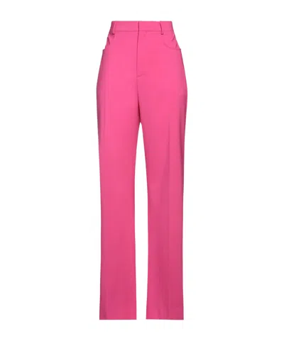 Jacquemus Solid Color Casual Trousers In Pink