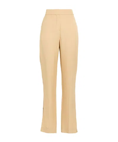Jacquemus Solid Color Casual Trousers In Neutral