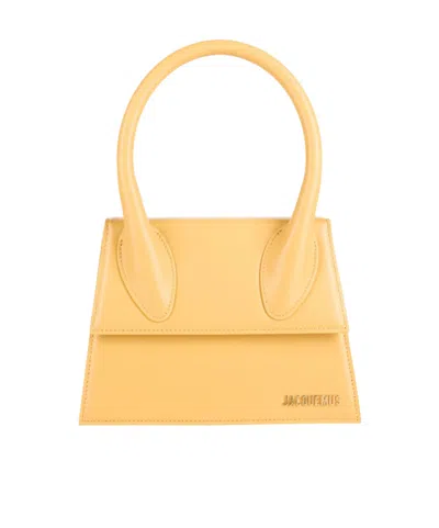 Jacquemus Solid Color Handbags In Nude