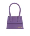 Jacquemus Solid Color Handbags In Purple