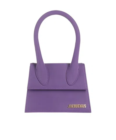 Jacquemus Solid Color Handbags In Purple
