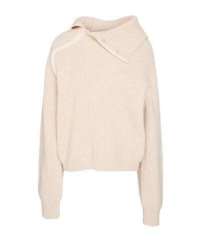 Jacquemus Solid Color Jumpers In Gray
