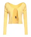 Jacquemus Solid Color Jumpers In Yellow