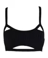 Jacquemus Solid Color Tops In Black