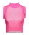 Jacquemus Solid Color Tops In Pink