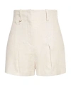 Jacquemus Solid Color Wool Shorts In Neutral