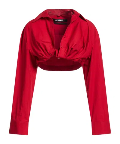 Jacquemus Solid Colour Shirts In Red