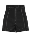 Jacquemus Solid Zip Shorts In Black