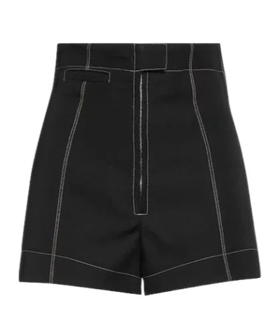 Jacquemus Solid Zip Shorts In Black