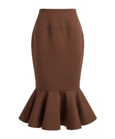 Jacquemus Solid-color Skirt In Brown